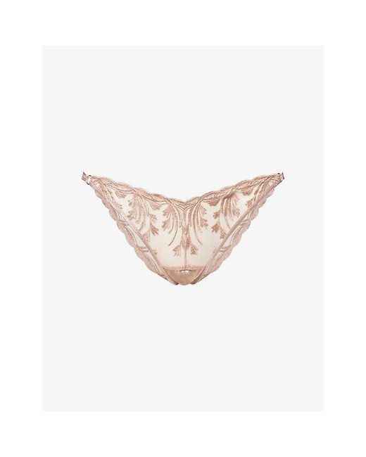 Aubade White Cosmic Romance Lace Hipster Briefs