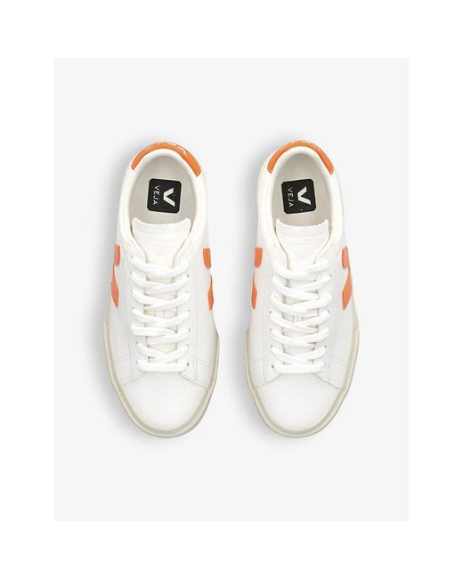 Veja White Women's Campo Leather And Suede Low-top Trainers