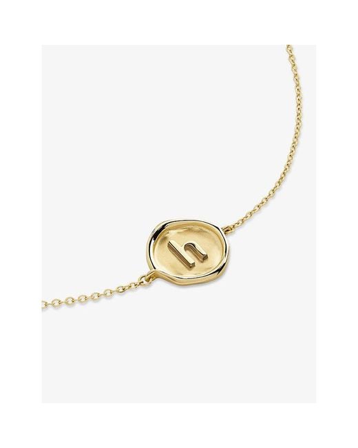 Monica Vinader Metallic Mini Initial H Stamp 14Ct- Bracelet