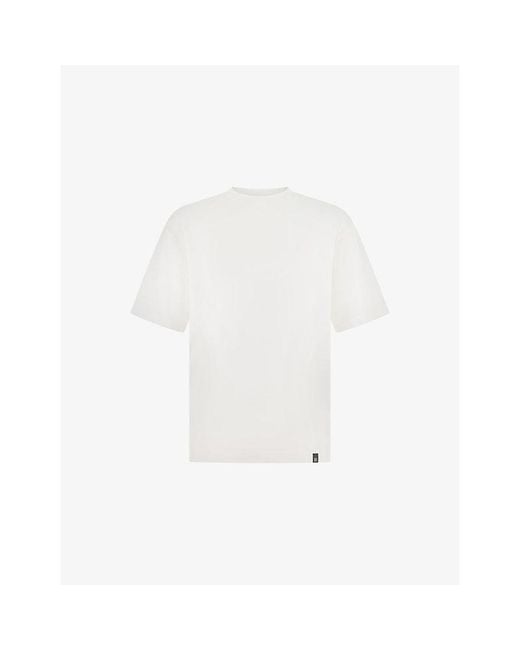 Boggi White S-Cafè Relaxed-Fit Stretch Cotton-Blend T-Shirt for men