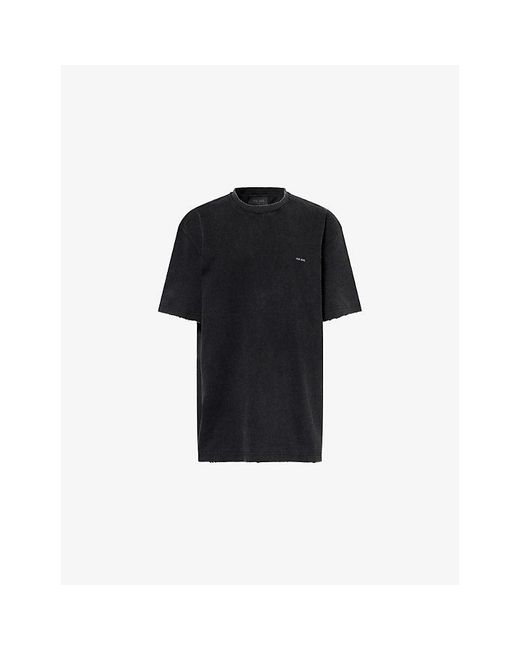 TEAM WANG design Black Team Logo-Print Cotton T-Shirt