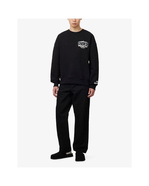 Only the Blind Black Midnight Tour Printed Cotton-Jersey Sweatshirt for men