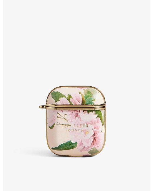 Ted Baker White Freesey Floral-print 1st And 2nd Gen Airpod Case