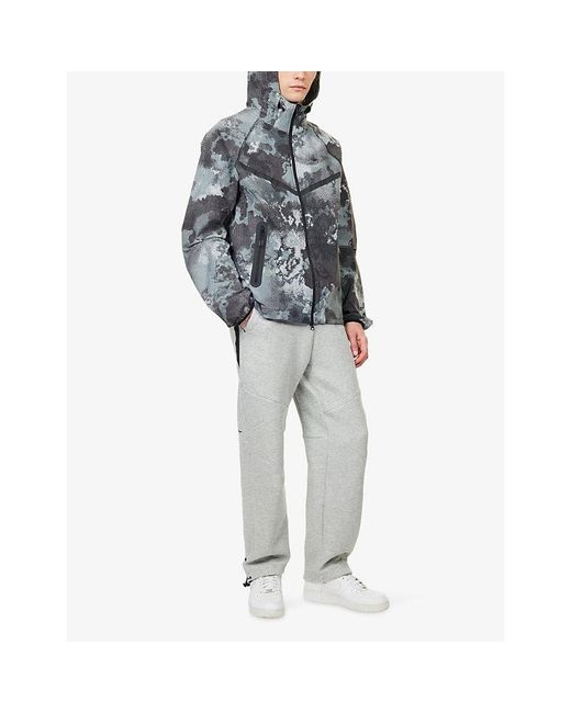 Nike Gray Dri-Fit Technical Printed Shell Jacket for men