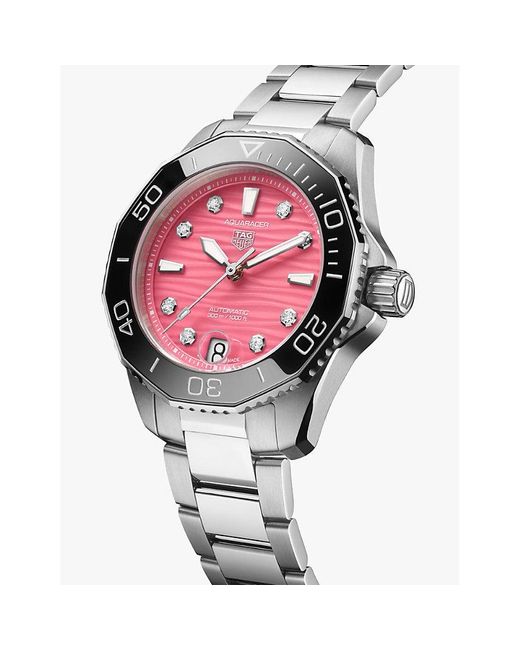 Tag Heuer White Wbp231J.Ba0618 Aquaracer Professional 300 Date Stainless-Steel And 0.078Ct Diamond Automatic Watch