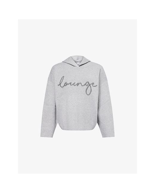 Lounge Underwear Gray Knitted Lounge Hoody