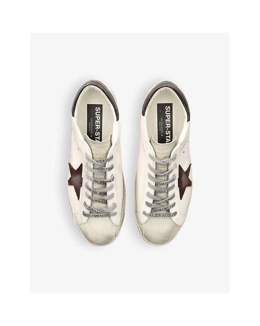 Golden Goose Deluxe Brand Natural Superstar Pattern Leather Low-Top Trainers for men
