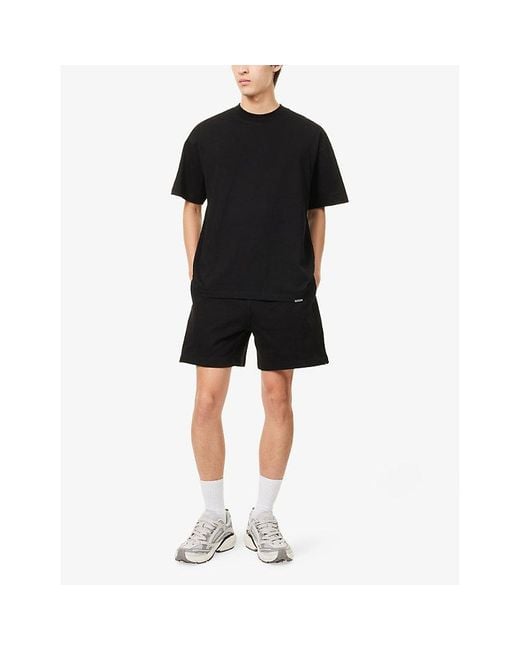 Represent Black Initial Oversized Cotton T-Shirt for men