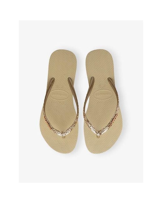 Havaianas Multicolor Slim Glitter Ii Rubber Flip Flops