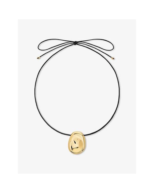 Monica Vinader Metallic Aria Cord 18Ct Vermeil Necklace