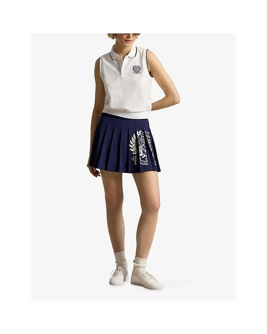 Polo Ralph Lauren White X Wimbledon Sleeveless Stretch-Cotton Polo Shirt