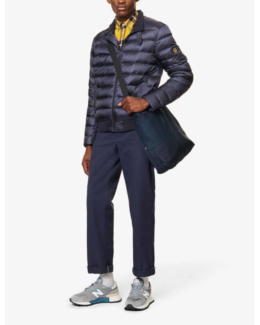 Belstaff Circuit Quilted Shell-down Bomber Jacket in Blue for Men | Lyst