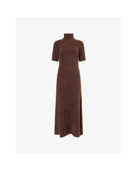 Pretty Lavish Brown Belisse Turtleneck Knitted Maxi Dress