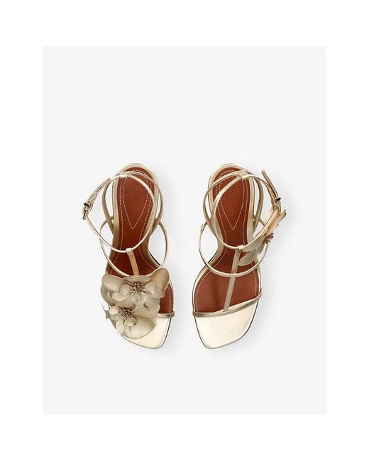 Zimmermann Metallic Orchid 85 Leather Sandals