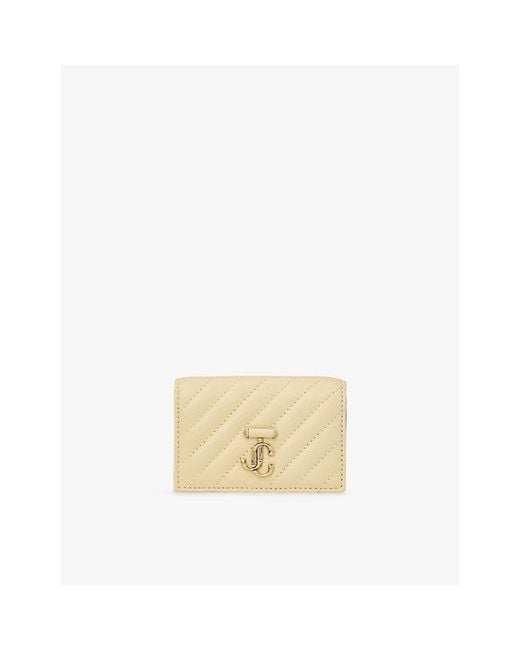 Jimmy Choo Natural Curve Nello Quilted Leather Cardholder