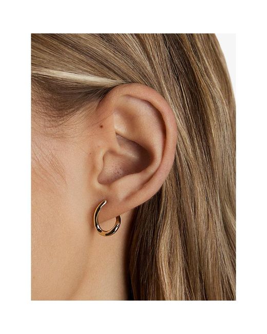 Astrid & Miyu Metallic Molten 14Ct- Hoop Earrings