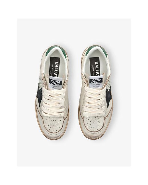 Golden Goose Deluxe Brand White Ball Star 10788 Leather Low-Top Trainers