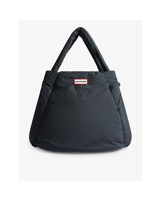 Hunter Black Intrepid Puffer Recycled-polyester Tote Bag