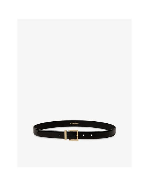 Sandro Black Leather Belt