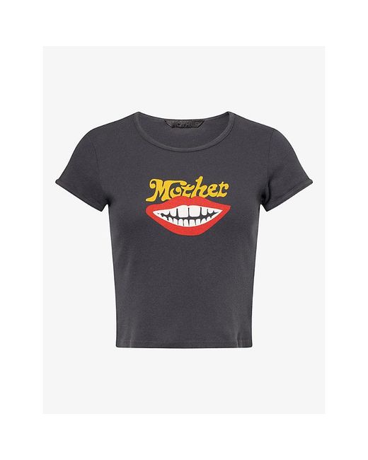 Mother Blue The Itty Bitty Ringer Cotton T-Shirt