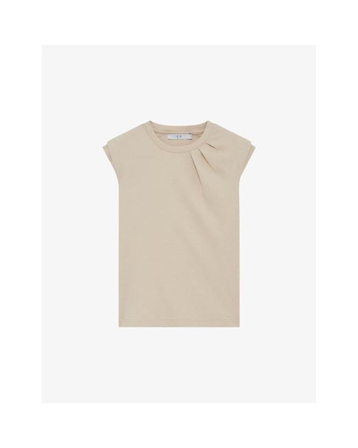 IRO Natural Janon Sleeveless Stretch Cotton-Blend T-Shirt