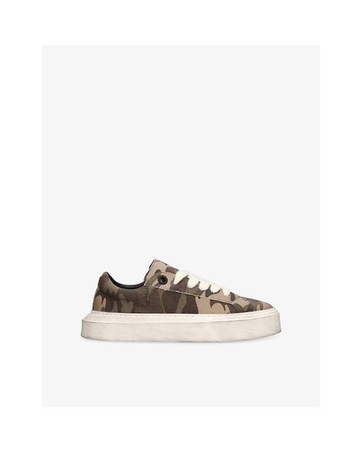 Cole Buxton White The Wilson Court Woven Low-Top Trainers for men