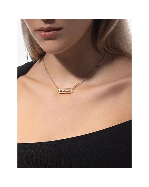 Messika Metallic Move Classique Ciselé 18Ct And 0.20Ct Diamond Necklace