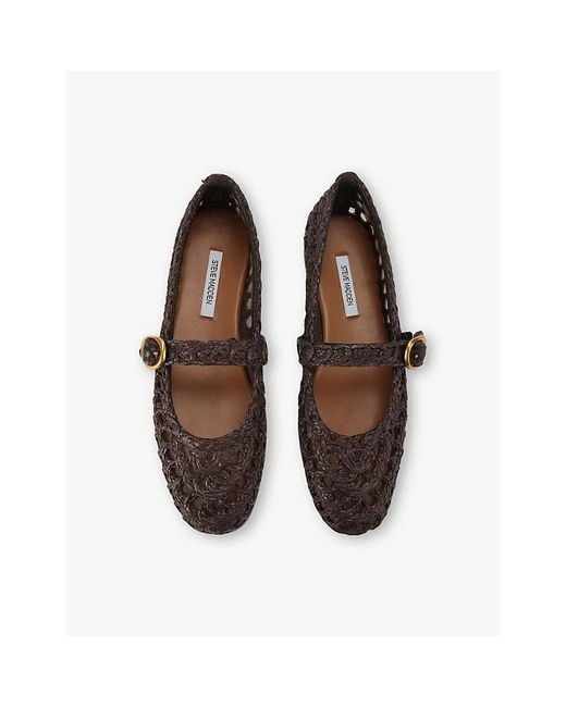 Steve Madden Brown Melody Raffia Ballet Flats