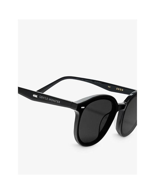 Gentle Monster Eco Obon01 Roundframe Acetate Sunglasses in Black Lyst