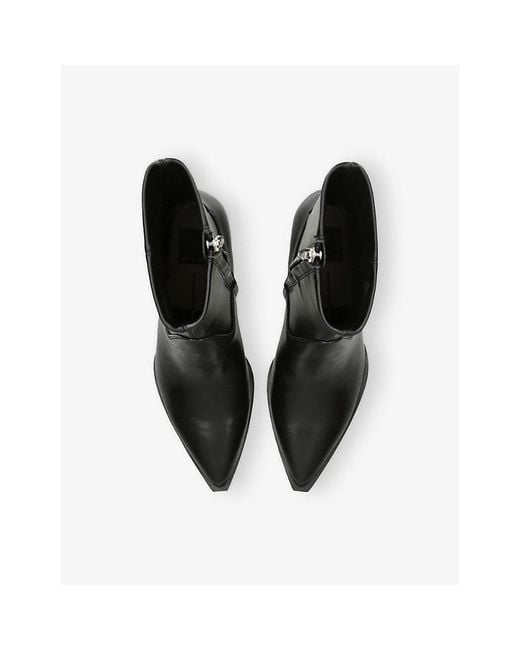 Dolce Vita Black Arya Leather Heeled Ankle Boots