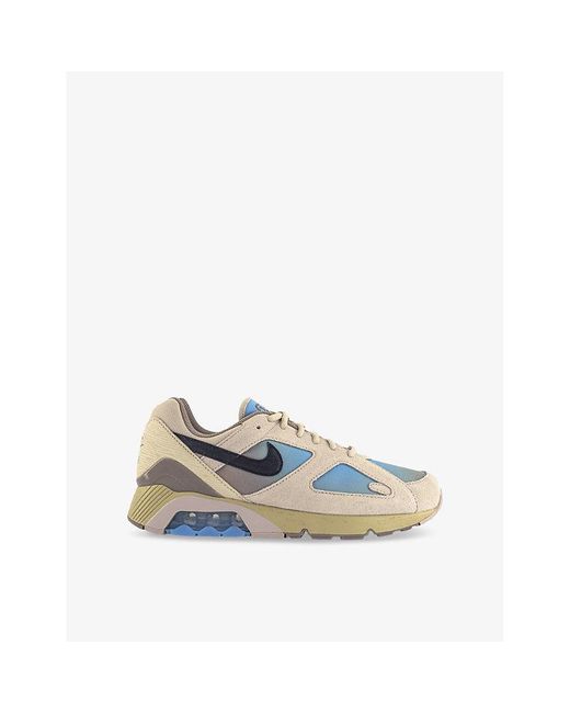 Nike Blue Air 180 Suede And Woven Low-Top Trainers for men
