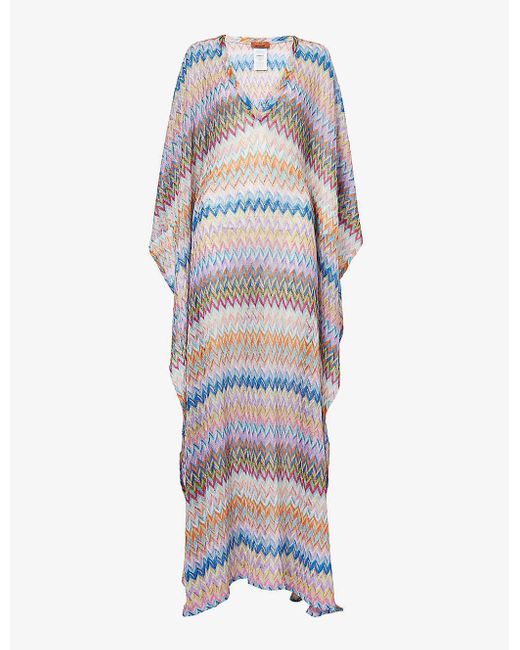 Missoni Multicolor Abstract-pattern Relaxed-fit Knitted Kaftan