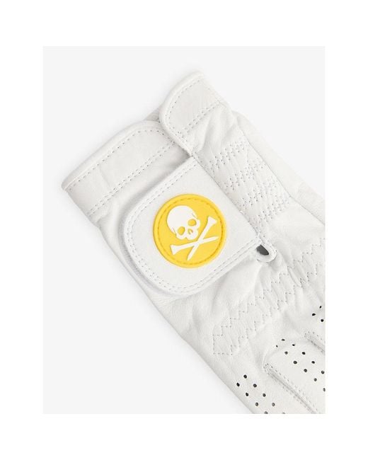 G/FORE White Signature Leather Golf Glove for men