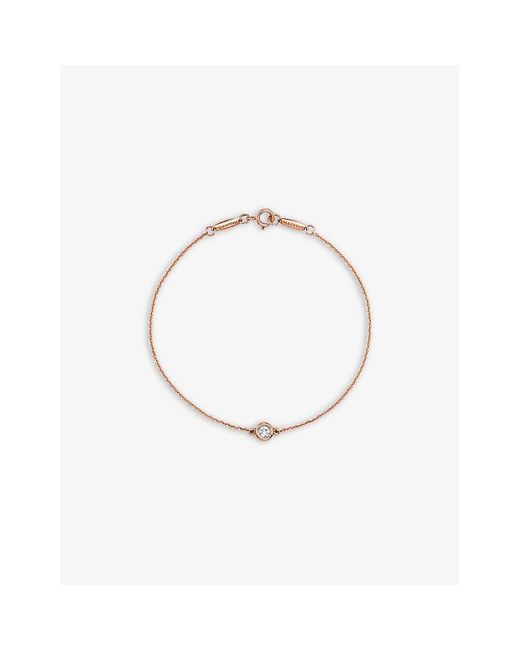 Tiffany & Co White Elsa Peretti Diamonds By The Yard 18Ct Rose- And 0.1Ct Diamond Bracelet