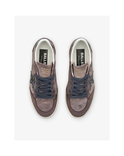 Golden Goose Deluxe Brand Purple Ball Star 45455 Suede Trainers
