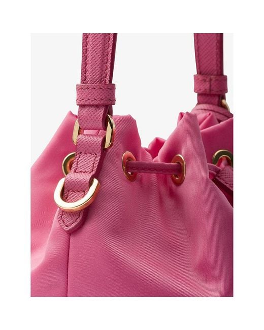 Prada Pink Re-edition 1978 Re-nylon Mini Recycled-polyamide Bucket Bag