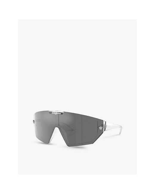 Versace Gray Ve4461 Logo-embellished Acetate Sunglasses