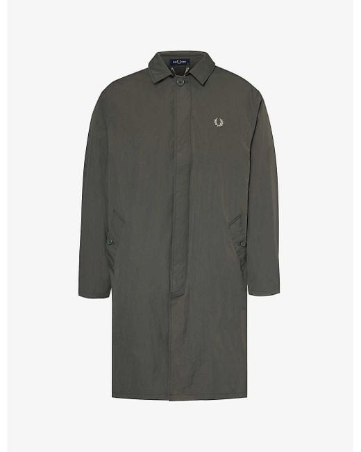 Fred Perry Gray Relaxed-fit Brand-embroidered Recycled-polyamide Jacket Xx for men