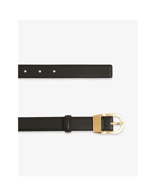Reiss Black Hazel Leather Belt