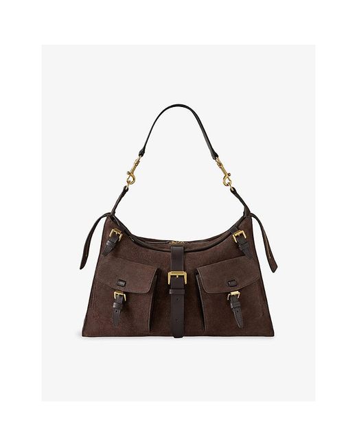 Mulberry Brown Roxanne Suede Shoulder Bag