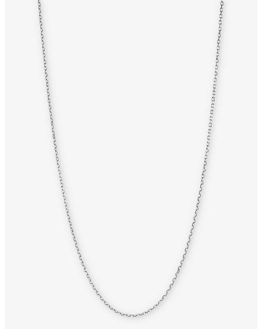 Maria Black White Chain 50 Rhodium-plated Recycled Sterling- Necklace