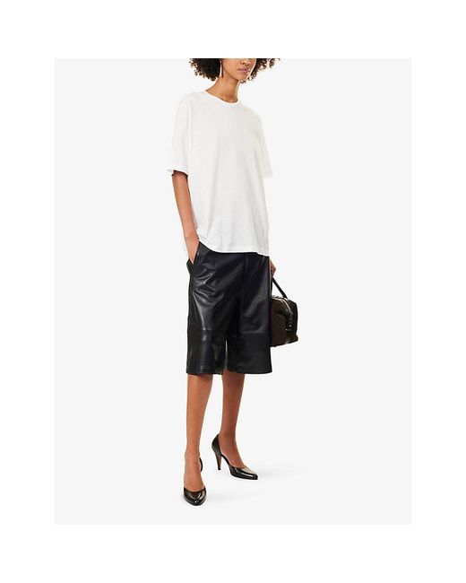 Frankie Shop White Harper Cotton-Jersey T-Shirt