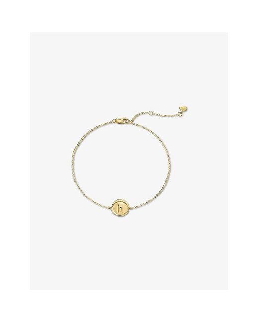 Monica Vinader Metallic Mini Initial H Stamp 14Ct- Bracelet