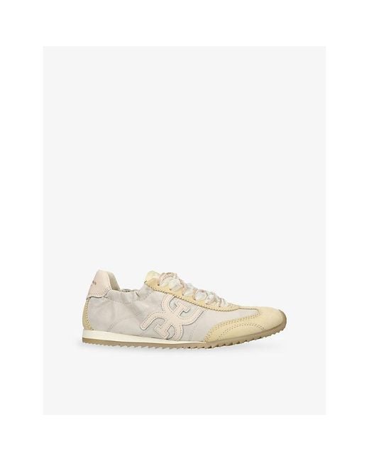 Sam Edelman Natural Isella 3 Leather And Suede Trainers