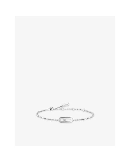 Messika White Move Uno 18Ct And 0.02Ct Diamond Bracelet
