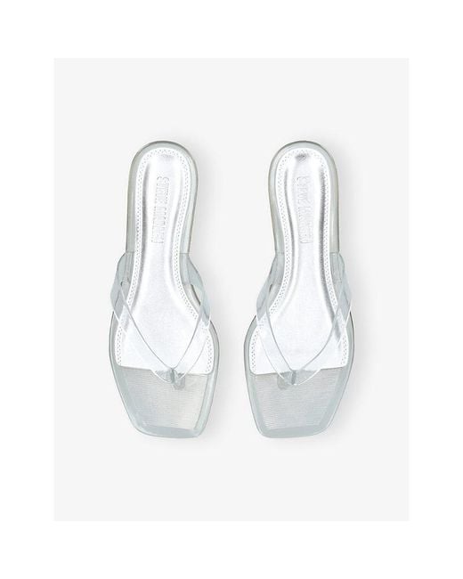 Steve Madden White Trella Pvc Sandals