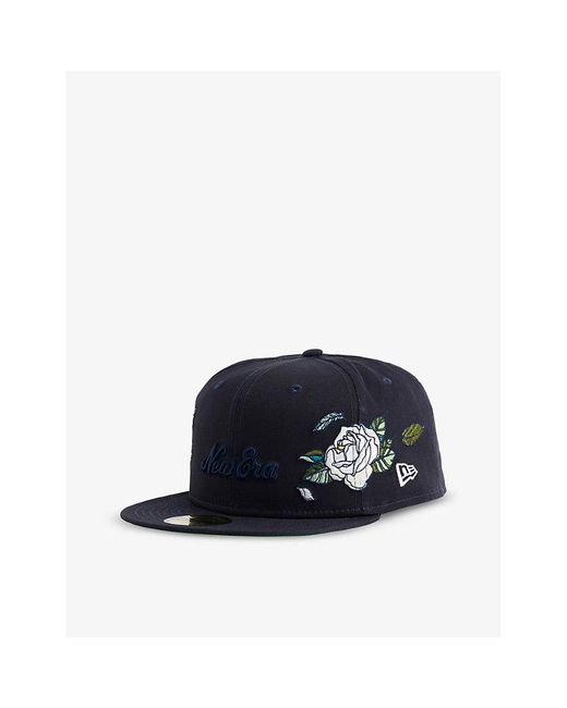 KTZ Blue 59fifty Brand-embroidered Cotton-twill Cap for men
