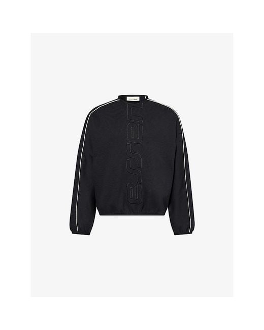 Fear Of God Black Active Trace Modern Crewneck Cotton-Blend Sweatshirt for men