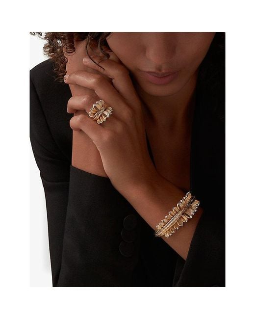 Cartier Metallic Grain De Café 18Ct- 18Ct- And 0.50Ct Diamond Bracelet