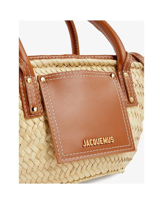 Jacquemus Le Panier Soleil Petite Woven Straw Tote Bag in Brown Lyst